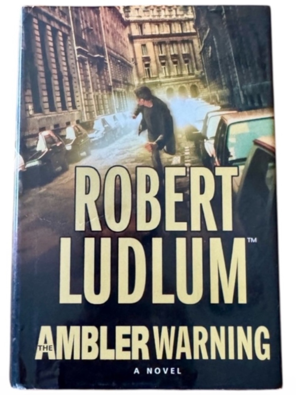 Robert Ludlum The Ambler Warning Hardcover First Edition Spy Thriller Book